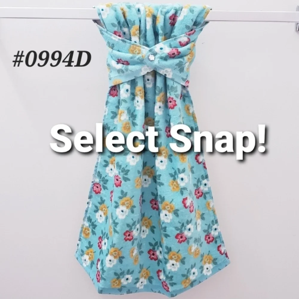 ❤️New!❤️#0994-D ■Pioneer Woman Hang'N'Snap HAND Towel *Select your snap🤍